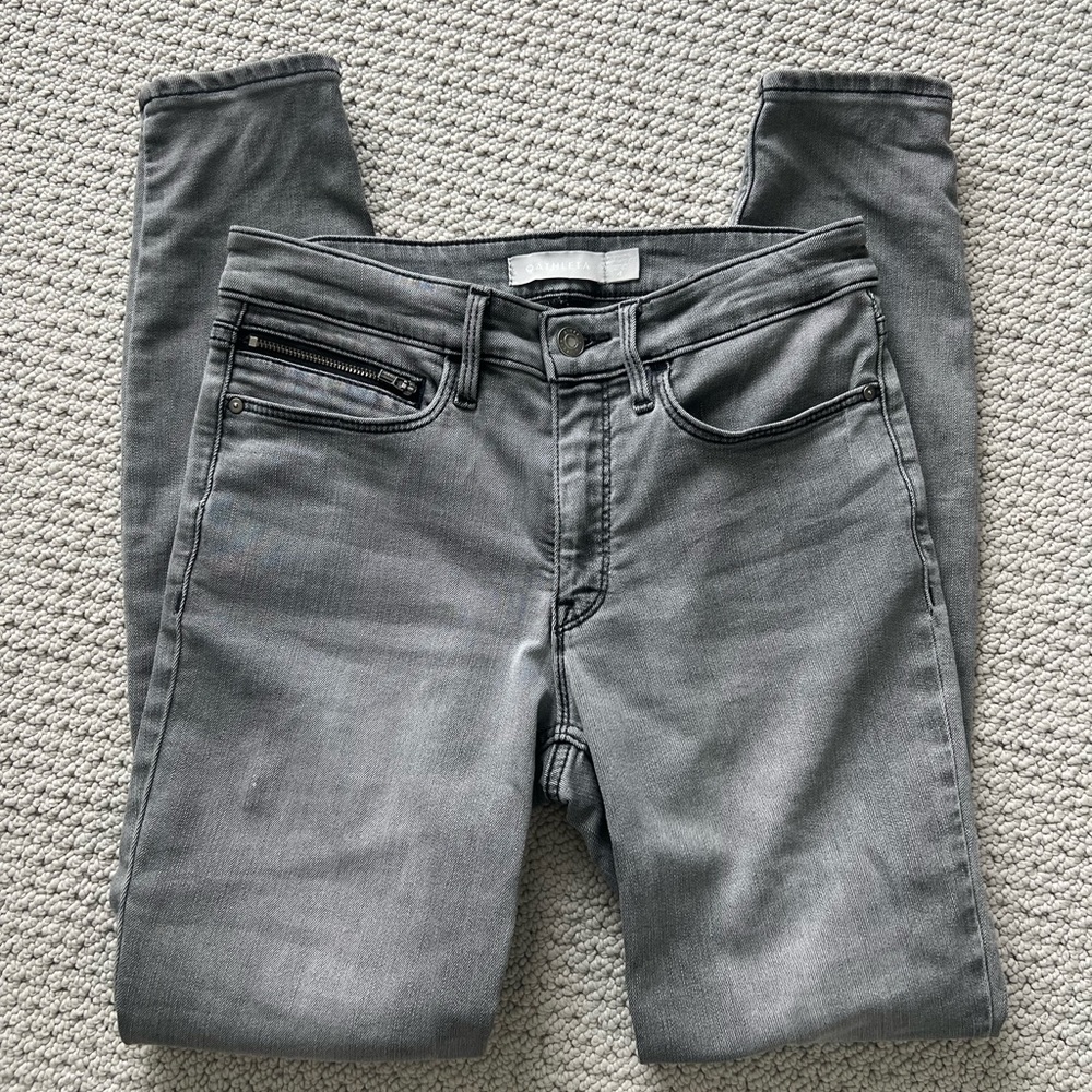 Athleta sculptek skinny jeans size 4 gray